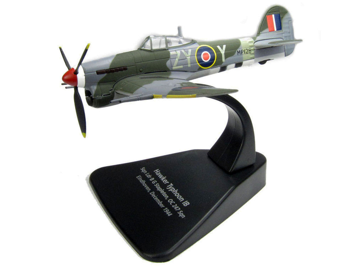 Hawker Typhoon Mk.IB Fighter-Bomber Aircraft "MP126 No.247 Squadron Gerald Stapleton RAF Eindhoven Holland" (1944) Royal Air Force "Oxford Aviation" Series 1/72 Diecast Model Airplane by Oxford Diecast LuxuryLifeWay Online Store