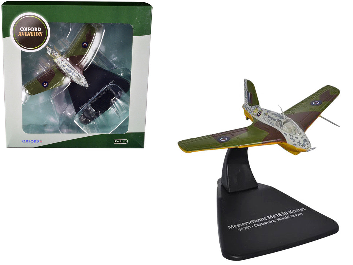 Messerschmitt Me 163B Komet Rocket Plane VF 241 Captain Eric 'Winkle' Brown "Oxford Aviation" Series 1/72 Diecast Model Airplane by Oxford Diecast LuxuryLifeWay Online Store