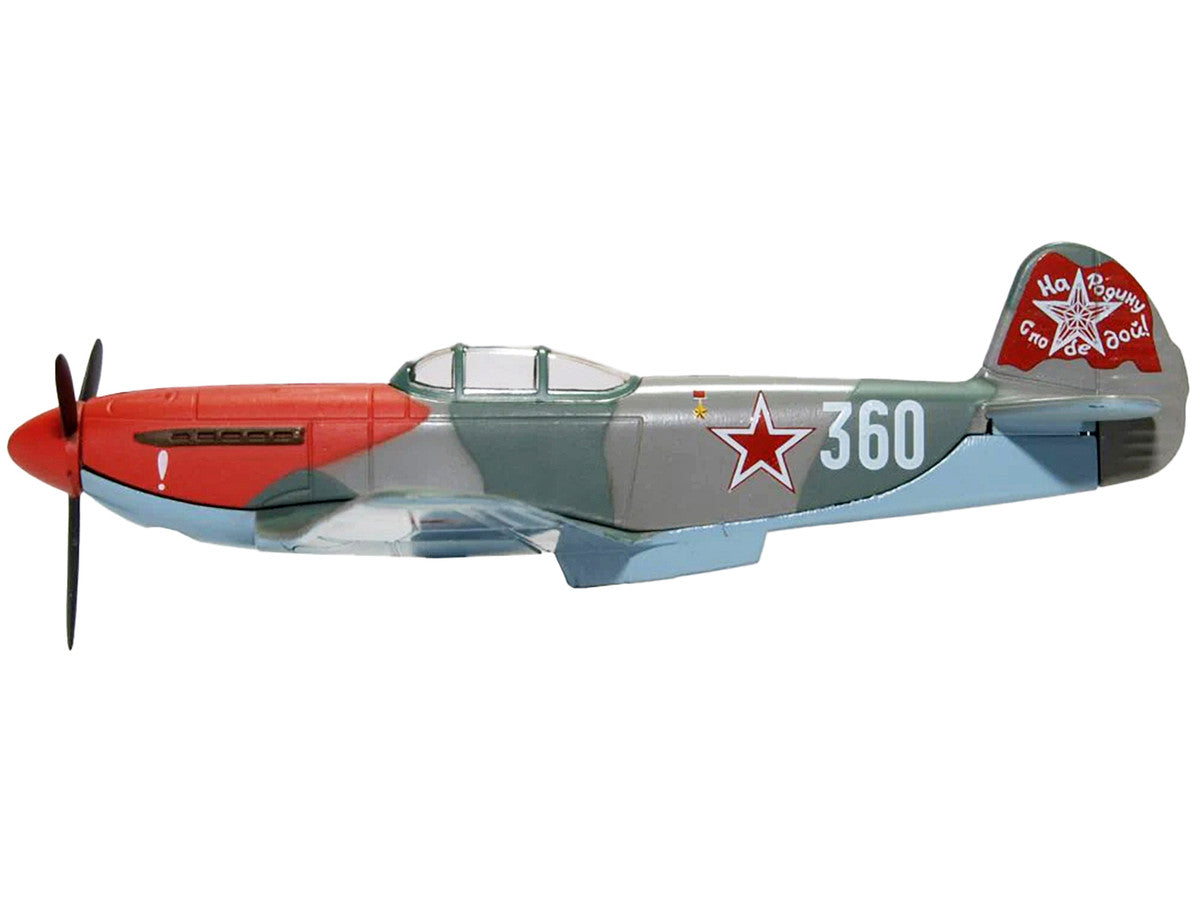 Yakovlev Yak 3 Fighter Aircraft "Anton Dmitrievich Yakimenko 150th Guards Fighter Regiment T/N 360" USSR "Oxford Aviation" Series 1/72 Diecast Model Airplane by Oxford Diecast LuxuryLifeWay Online Store
