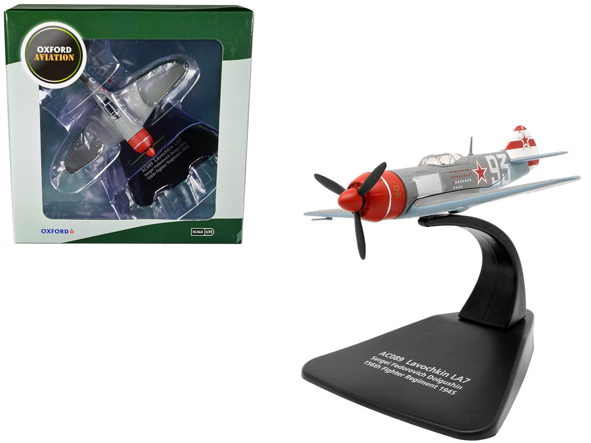Lavochkin LA7 Fighter Plane Sergei Federovich Dolgushin 156th Fighter Regiment (1945) "Oxford Aviation" Series 1/72 Diecast Model Airplane by Oxford Diecast LuxuryLifeWay Online Store
