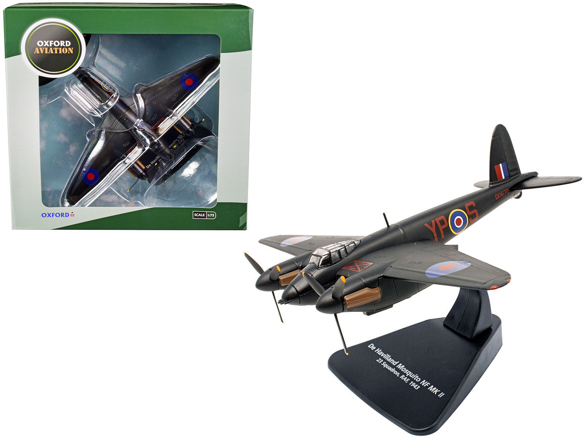 De Havilland Mosquito NF MK II War Plane 23 Squadron RAF (1943) "Oxford Aviation" Series 1/72 Diecast Model Airplane by Oxford Diecast LuxuryLifeWay Online Store