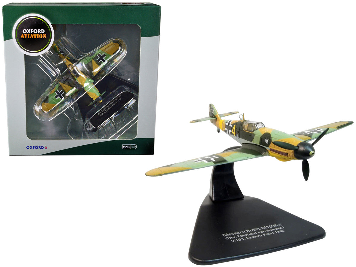 Messerschmitt Bf 109F-4 Fighter Plane "Ofw. Eberhard von Boremski 9/JG3 Eastern Front" (1942) "Oxford Aviation" Series 1/72 Diecast Model Airplane by Oxford Diecast LuxuryLifeWay Online Store