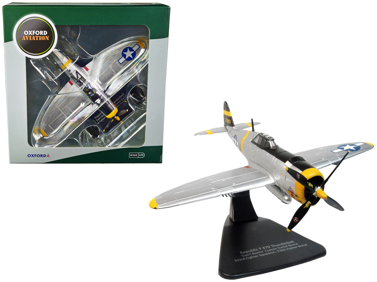 Republic P-47D Thunderbolt Fighter Plane USAAF "Captain Daniel Boone 333rd Fighter Squadron 318th Fighter Group" "Oxford Aviation" Series 1/72 Diecast Model Airplane by Oxford Diecast LuxuryLifeWay Online Store