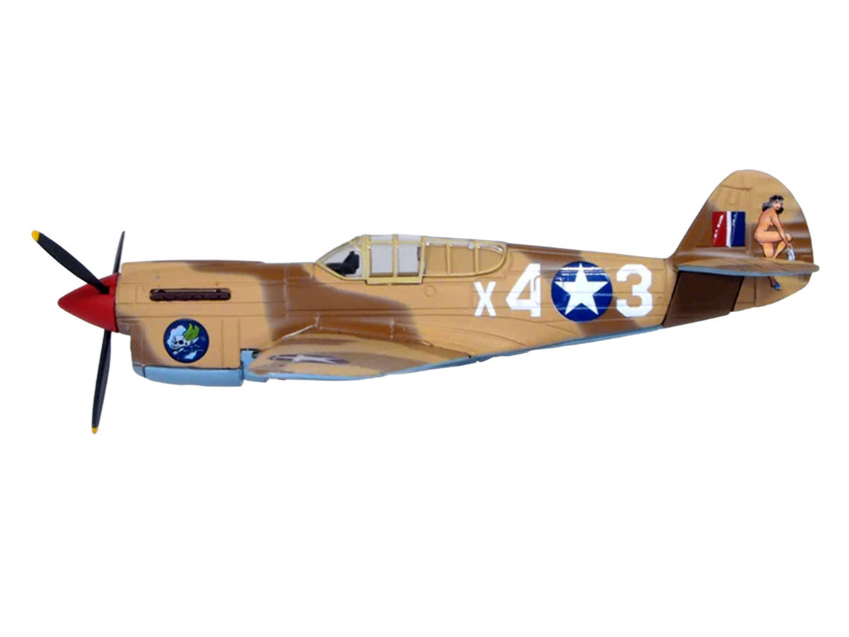 Curtiss Warhawk P-40E Fighter Aircraft "Miss Memphis 85th Fighter Squadron 79th Fighter Group North Africa" (1943) United States Army Air Forces "Oxford Aviation" Series 1/72 Diecast Model Airplane by Oxford Diecast LuxuryLifeWay Online Store