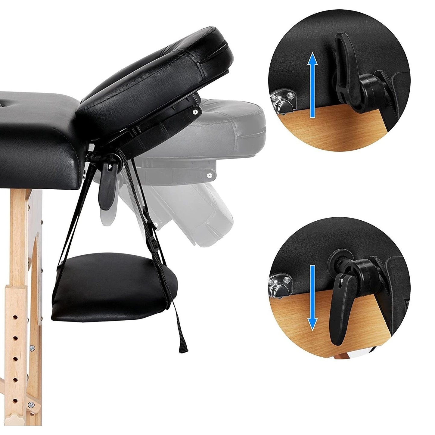 Black Adjustable Portable Massage Folding Table LuxuryLifeWay Online Store