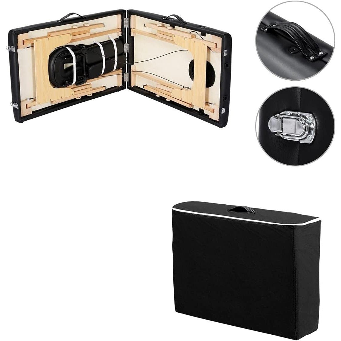 Black Adjustable Portable Massage Folding Table LuxuryLifeWay Online Store