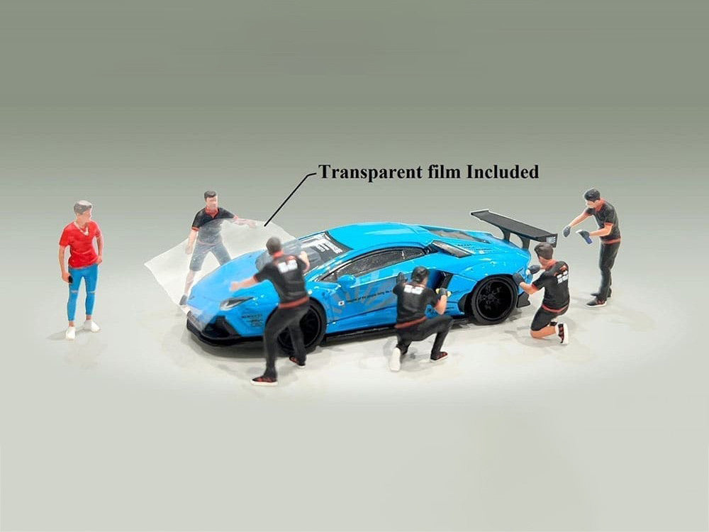 "Pro Wrap" 6 piece Diecast Figure Set (6 Figures) Limited Edition for 1/64 Scale Models by American Diorama LuxuryLifeWay Online Store