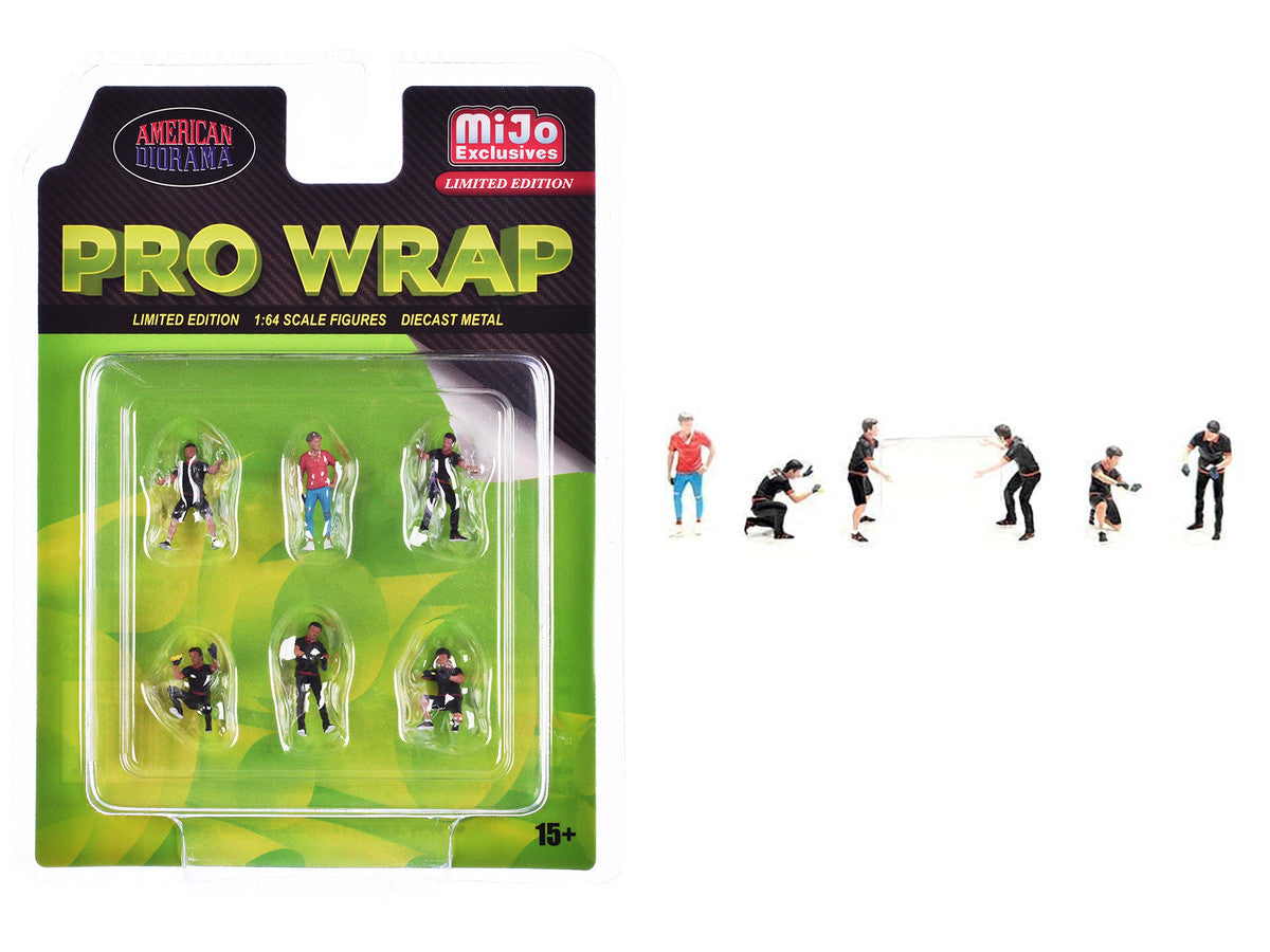 "Pro Wrap" 6 piece Diecast Figure Set (6 Figures) Limited Edition for 1/64 Scale Models by American Diorama LuxuryLifeWay Online Store