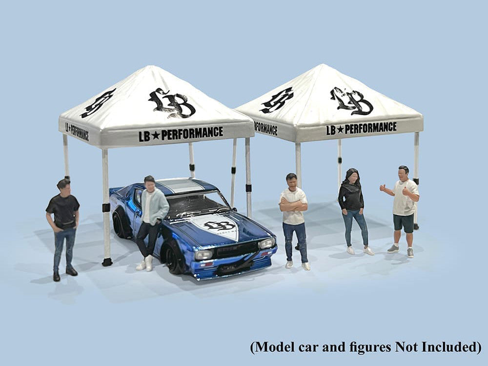 "Liberty Walk" Canopy 2 Piece Set White Limited Edition for 1/64 Scale Models by American Diorama LuxuryLifeWay Online Store