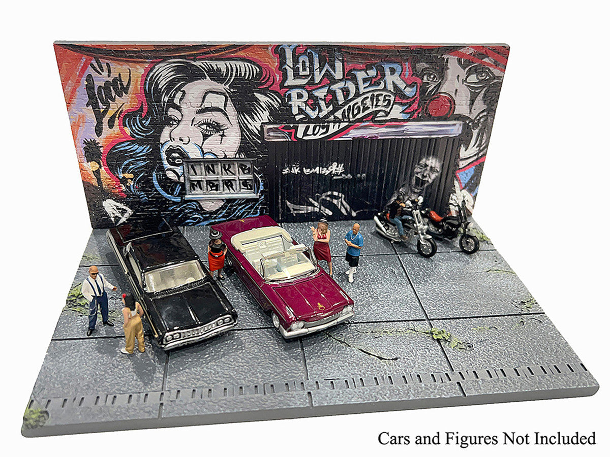"American Diorama X INK BMBRS - LA Lowrider" Street Art Diorama for 1/64 Scale Models by American Diorama LuxuryLifeWay Online Store
