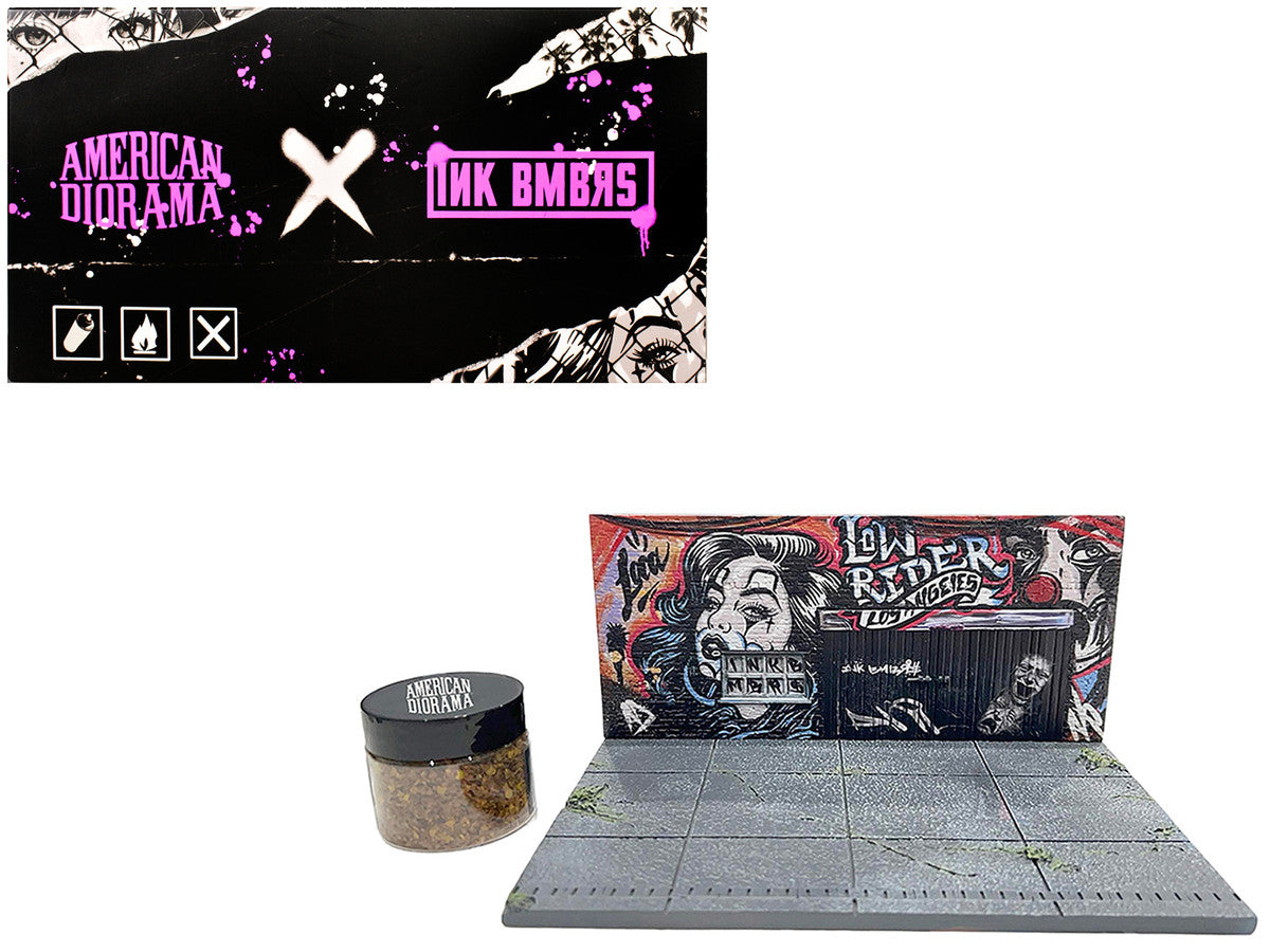 "American Diorama X INK BMBRS - LA Lowrider" Street Art Diorama for 1/64 Scale Models by American Diorama LuxuryLifeWay Online Store