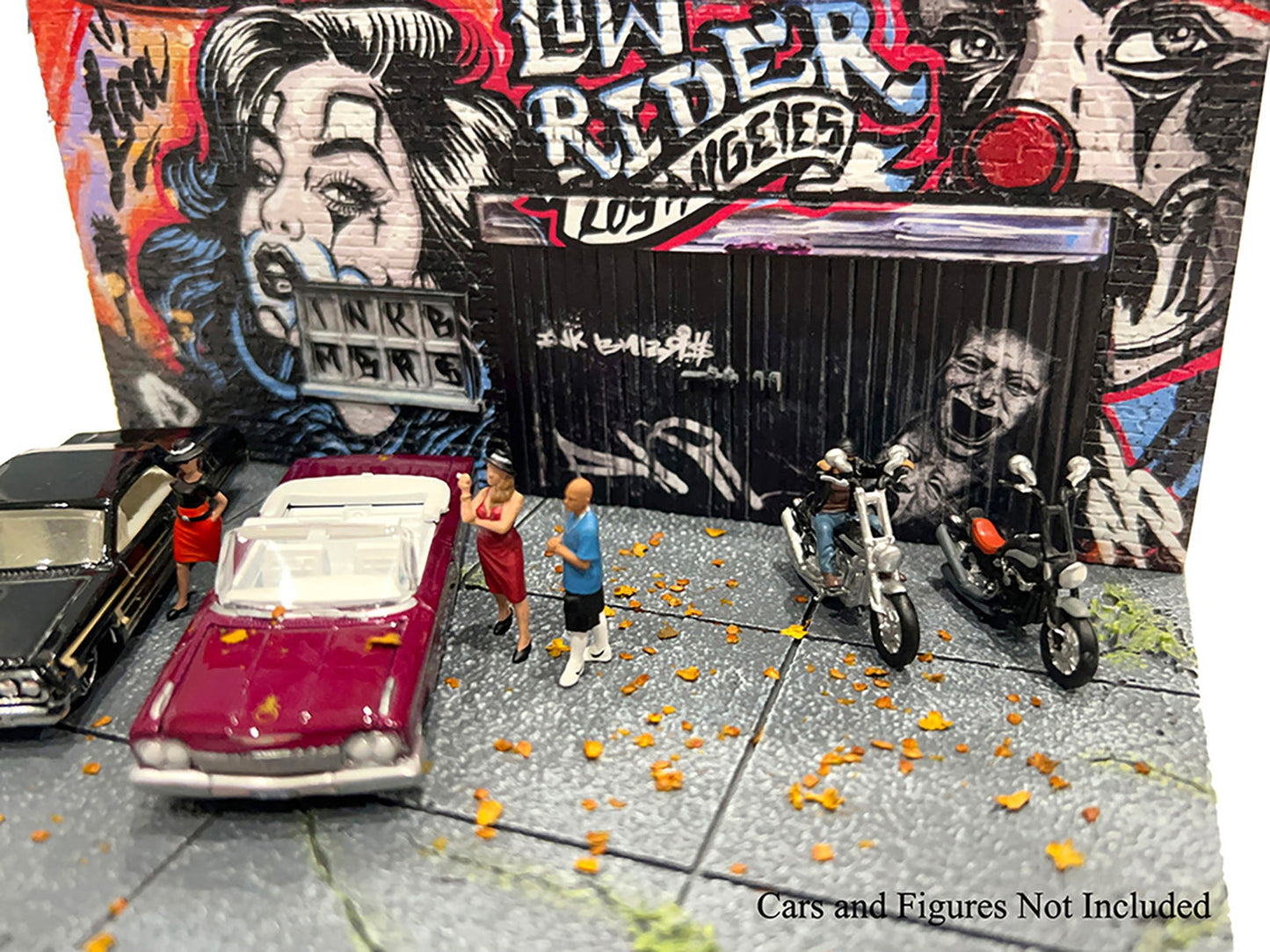 "American Diorama X INK BMBRS - LA Lowrider" Street Art Diorama for 1/64 Scale Models by American Diorama