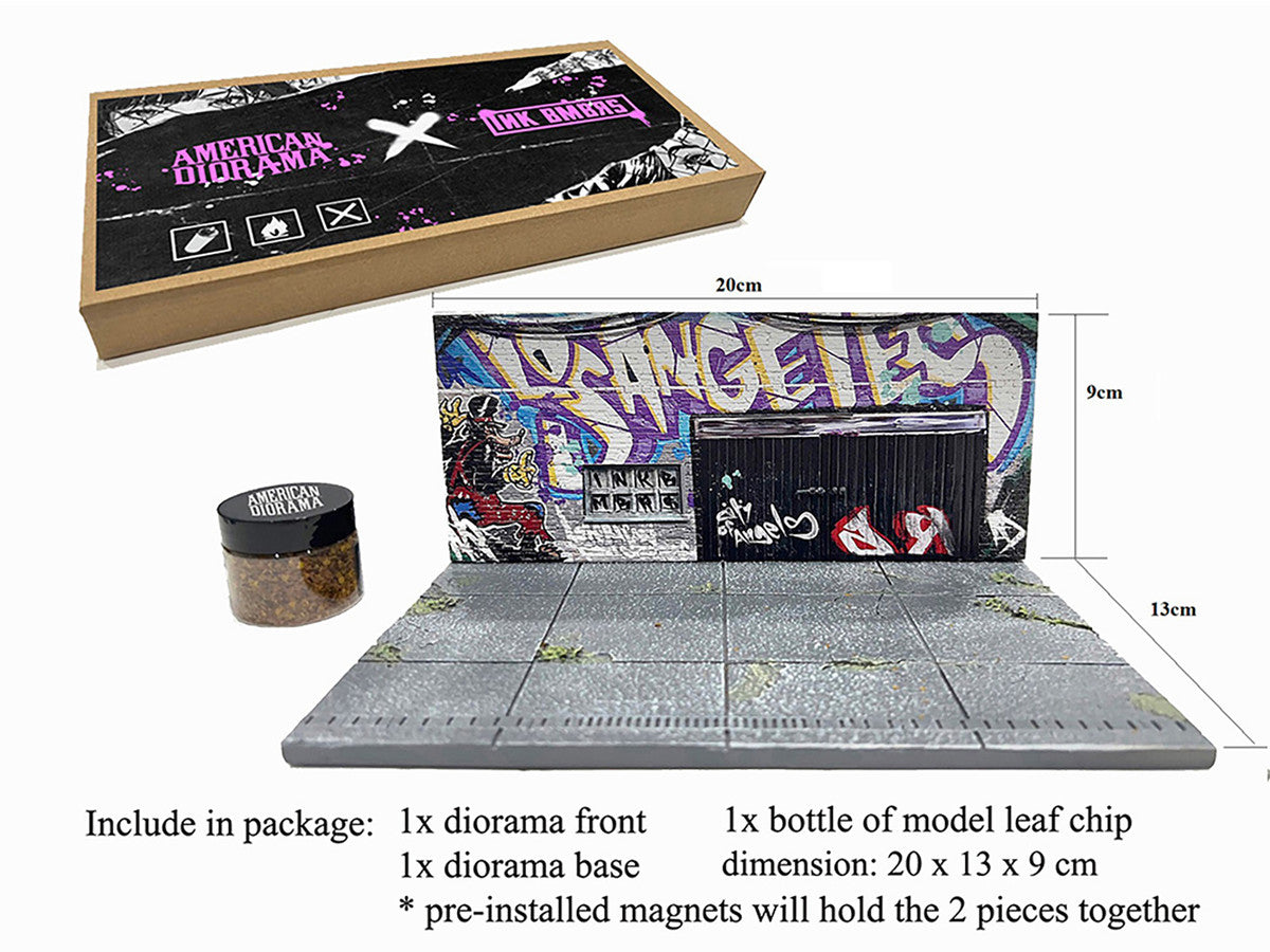 "American Diorama X INK BMBRS - LA Graffiti" Street Art Diorama for 1/64 Scale Models by American Diorama LuxuryLifeWay Online Store