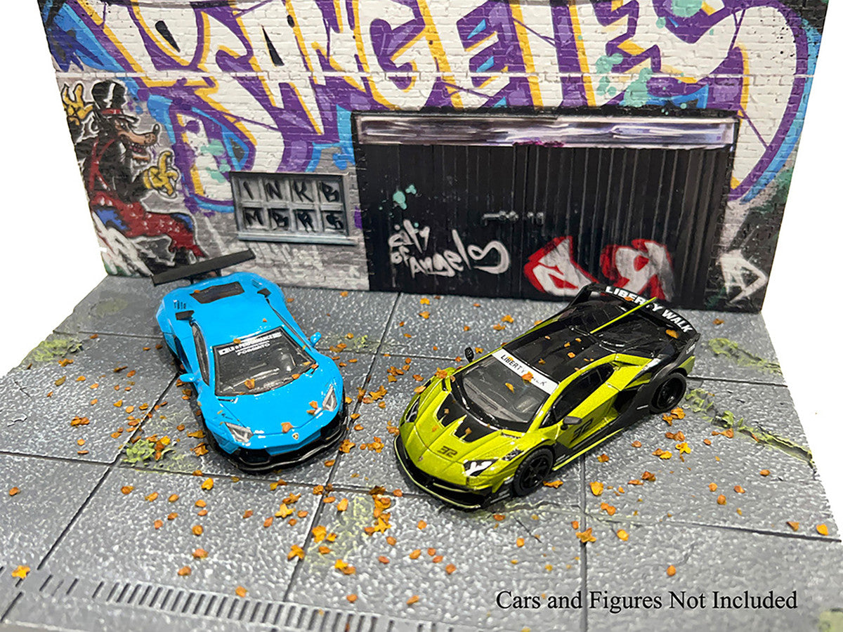 "American Diorama X INK BMBRS - LA Graffiti" Street Art Diorama for 1/64 Scale Models by American Diorama LuxuryLifeWay Online Store
