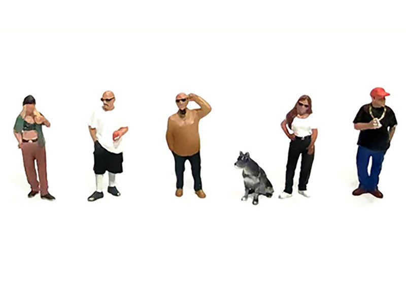 "Curbside Crowd" 6 piece Diecast Figure Set (6 Figures) Limited Edition for 1/64 Scale Models by American Diorama LuxuryLifeWay Online Store