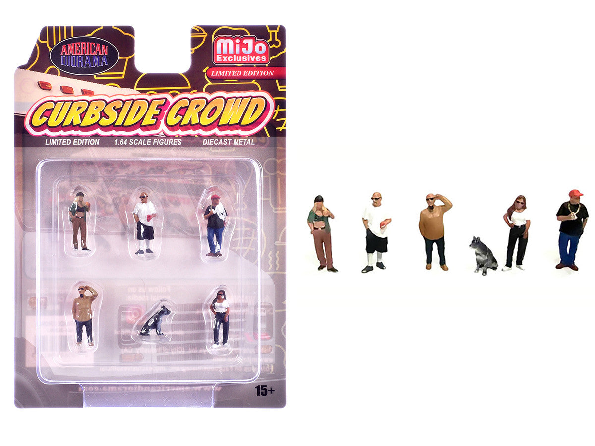 "Curbside Crowd" 6 piece Diecast Figure Set (6 Figures) Limited Edition for 1/64 Scale Models by American Diorama LuxuryLifeWay Online Store