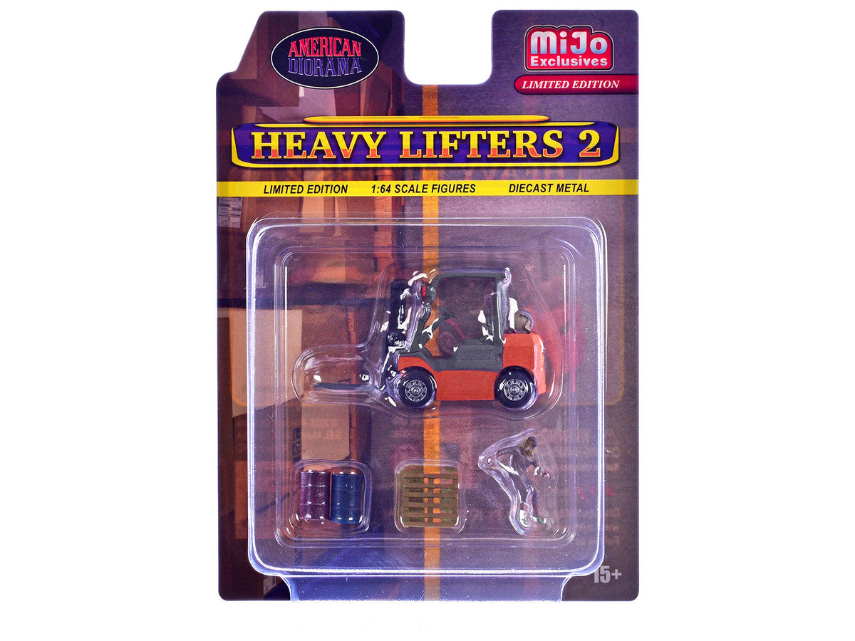 "Heavy Lifters 2" 4 piece Diecast Set Limited Edition for 1/64 Scale Models by American Diorama LuxuryLifeWay Online Store