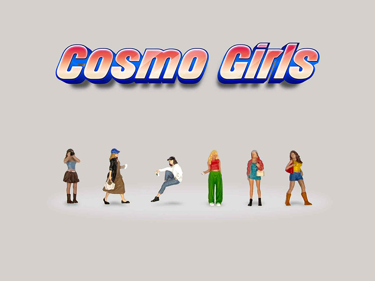 "Cosmo Girls" 6 piece Diecast Figure Set (6 Figures) Limited Edition for 1/64 Scale Models by American Diorama LuxuryLifeWay Online Store