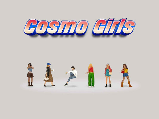 "Cosmo Girls" 6 piece Diecast Figure Set (6 Figures) Limited Edition for 1/64 Scale Models by American Diorama LuxuryLifeWay Online Store
