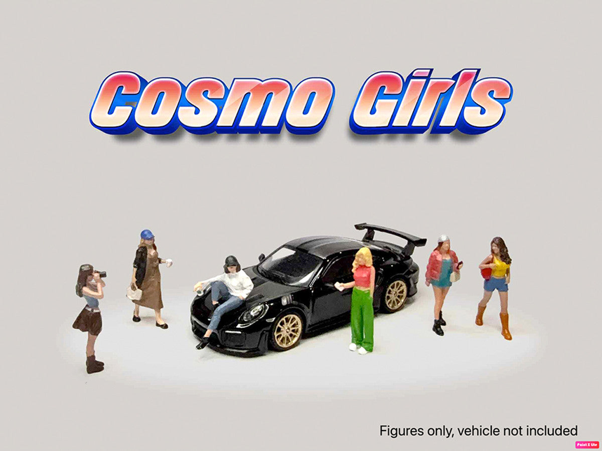 "Cosmo Girls" 6 piece Diecast Figure Set (6 Figures) Limited Edition for 1/64 Scale Models by American Diorama LuxuryLifeWay Online Store