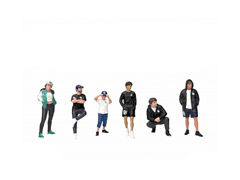 "LB Nation" 6 piece Figure Set for 1/18 Scale Models by American Diorama LuxuryLifeWay Online Store