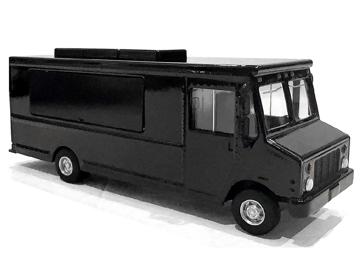 Food Truck Plain Black 1/64 Diecast Model by American Diorama LuxuryLifeWay Online Store