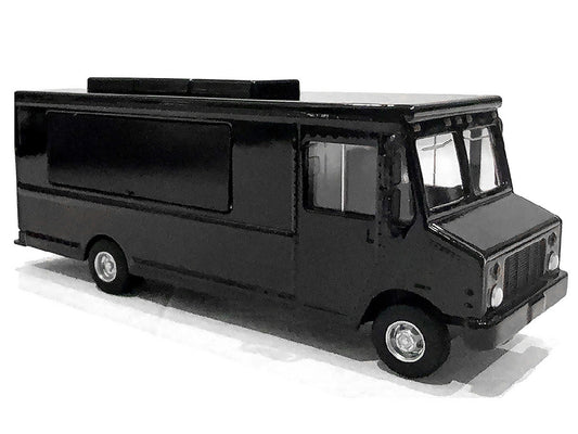 Food Truck Plain Black 1/64 Diecast Model by American Diorama LuxuryLifeWay Online Store