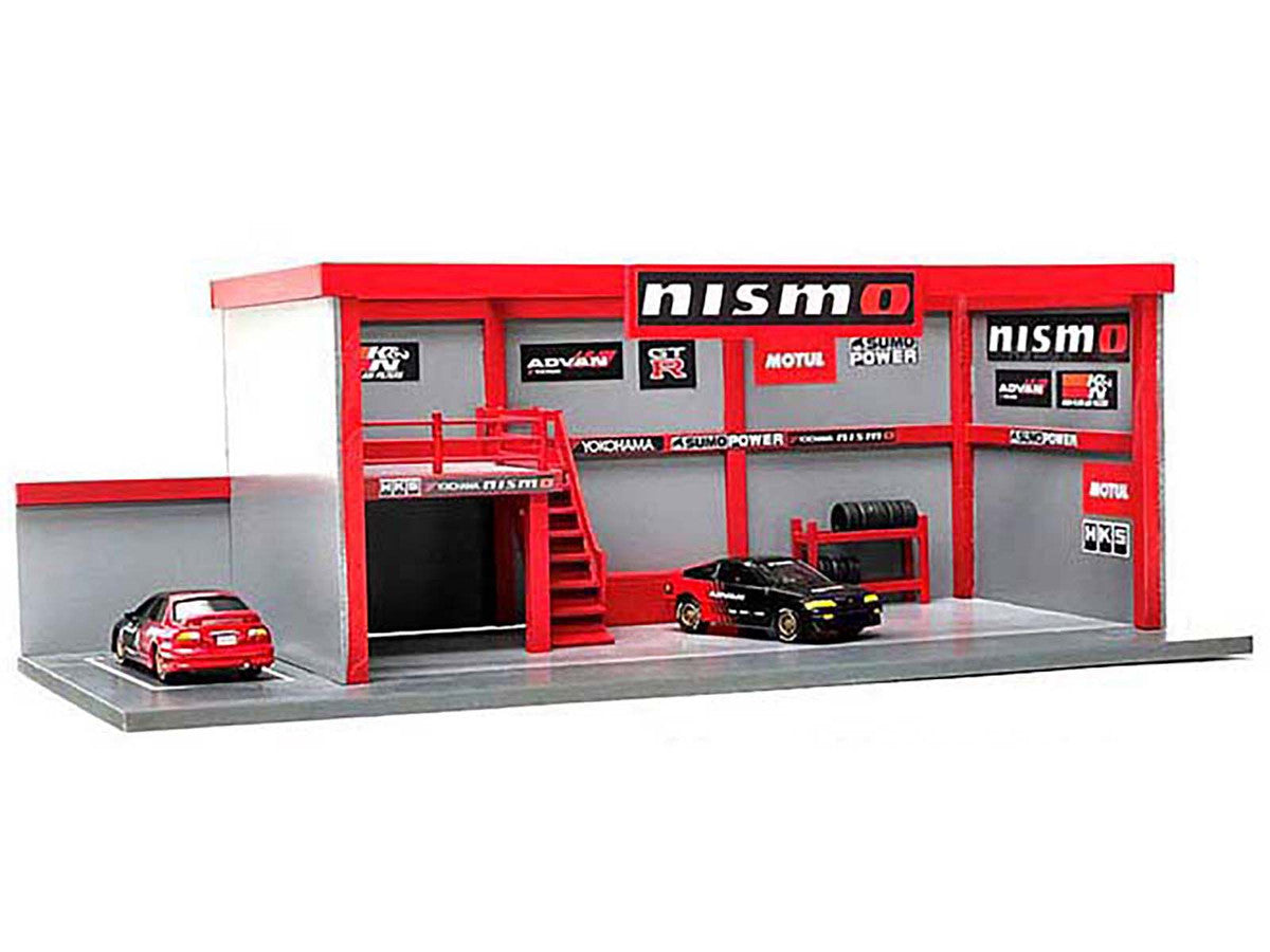 "Garage Diorama Advan" Diorama with Decals for 1/64 Scale Models by American Diorama LuxuryLifeWay Online Store