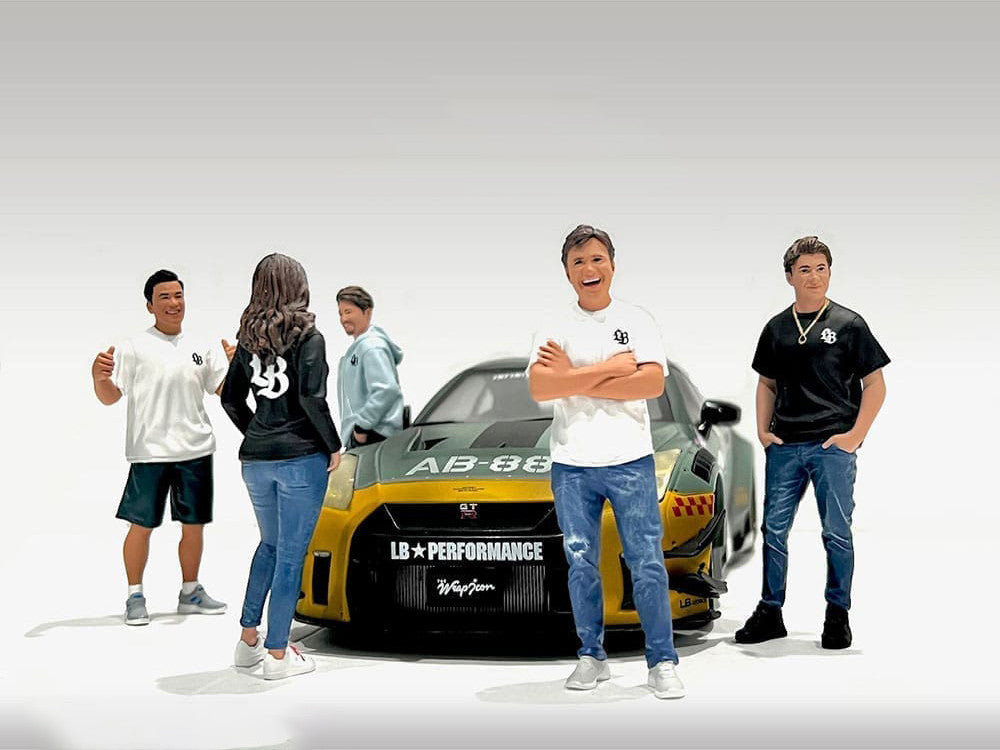 "Team Liberty Walk" 5 piece Figure Set for 1/18 Scale Models by American Diorama LuxuryLifeWay Online Store