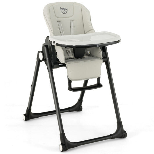 4-in-1 Baby High Chair with 6 Adjustable Heights-Gray - Color: Gray LuxuryLifeWay Online Store