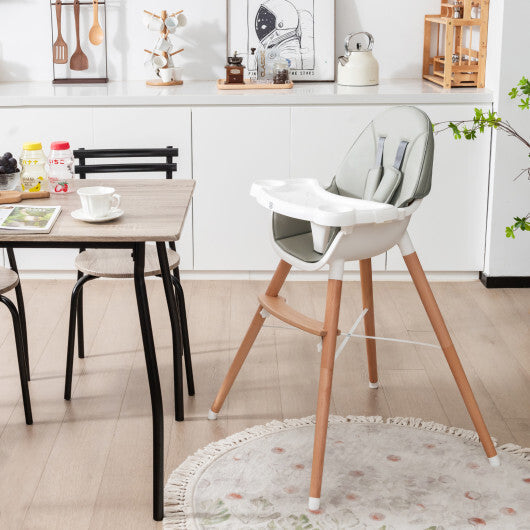 Baby High Chair with Dishwasher Safe Tray-Beige LuxuryLifeWay Online Store