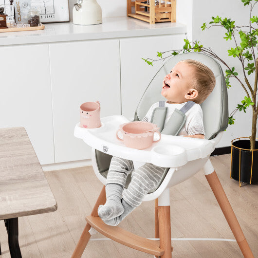 Baby High Chair with Dishwasher Safe Tray-Beige LuxuryLifeWay Online Store