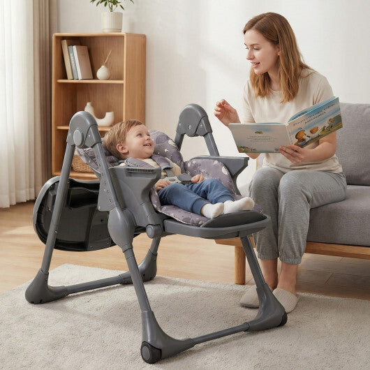 Folable High Chair with Detachable Cushion and High Chair for Babies and Toddlers-Gray LuxuryLifeWay Online Store