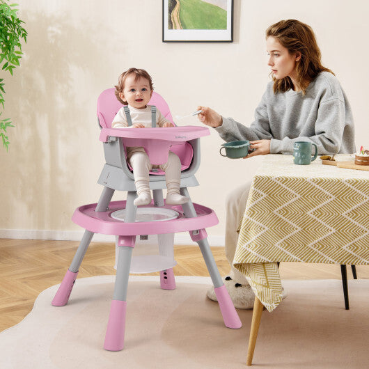 16-in-1 Baby High Chair with Activity Center and Booster Seat for Babies and Toddlers-Pink - Color: Pink LuxuryLifeWay Online Store