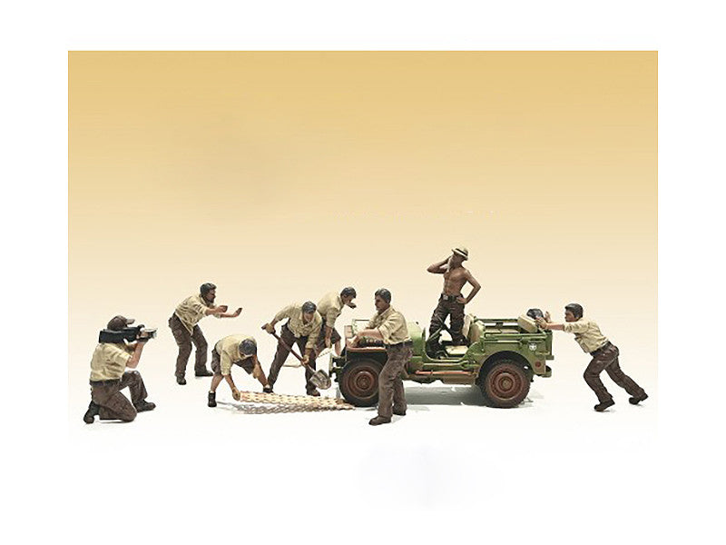 "4X4 Mechanic" 8 piece Figure Set for 1/18 scale models by American Diorama LuxuryLifeWay Online Store