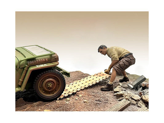 "4X4 Mechanic" Figure 2 with Board Accessory for 1/18 Scale Models by American Diorama LuxuryLifeWay Online Store