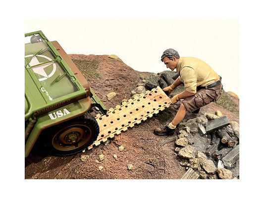 "4X4 Mechanic" Figure 2 with Board Accessory for 1/18 Scale Models by American Diorama LuxuryLifeWay Online Store