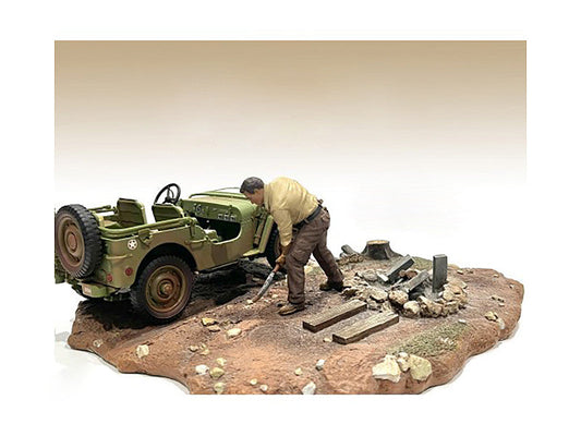 "4X4 Mechanic" Figure 4 for 1/18 Scale Models by American Diorama LuxuryLifeWay Online Store