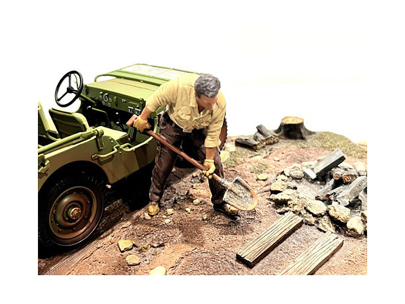 "4X4 Mechanic" Figure 4 for 1/18 Scale Models by American Diorama LuxuryLifeWay Online Store
