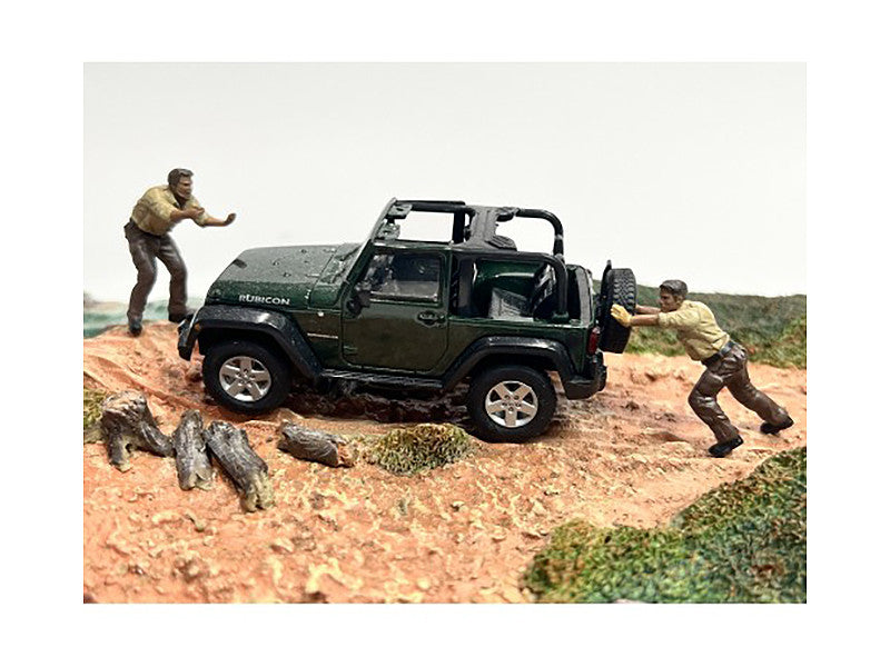 "4X4 Mechanics" 2 Piece Diecast Figure Set 3 for 1/43 Scale Models by American Diorama LuxuryLifeWay Online Store