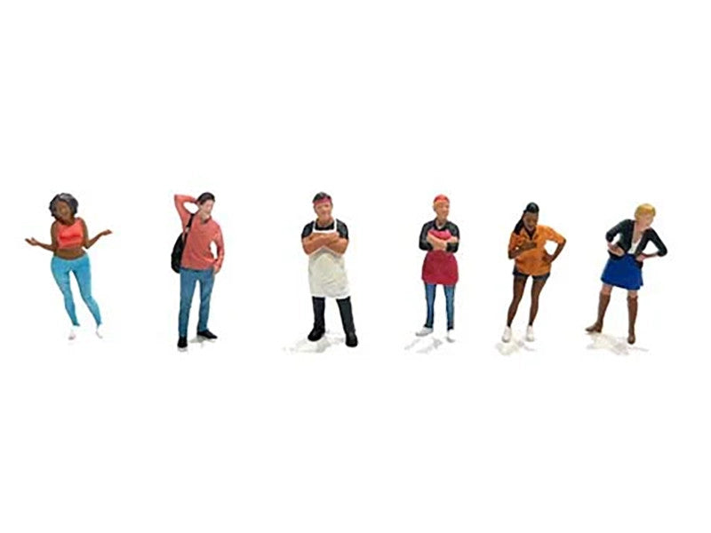 "Foodies" 6 piece Diecast Figure Set (6 Figures) Limited Edition for 1/64 Scale Models by American Diorama LuxuryLifeWay Online Store