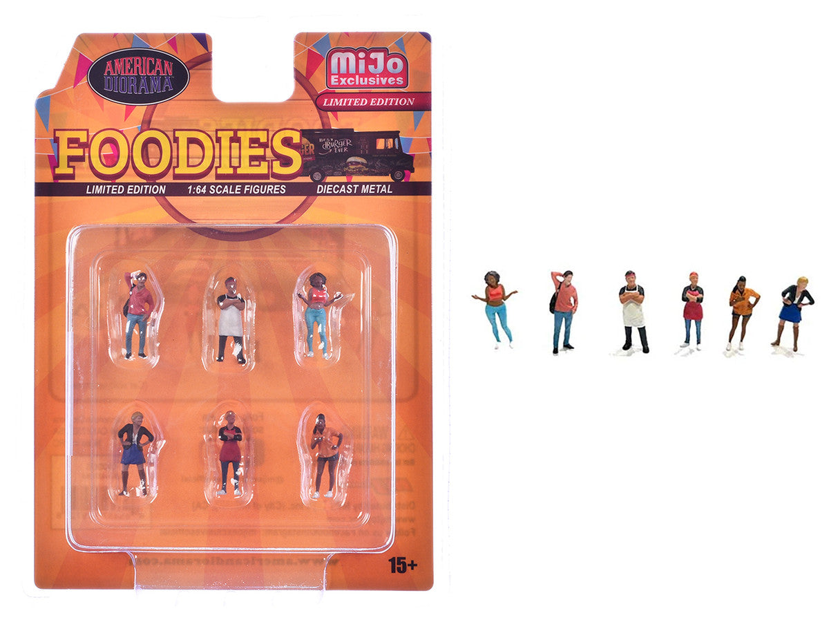 "Foodies" 6 piece Diecast Figure Set (6 Figures) Limited Edition for 1/64 Scale Models by American Diorama LuxuryLifeWay Online Store