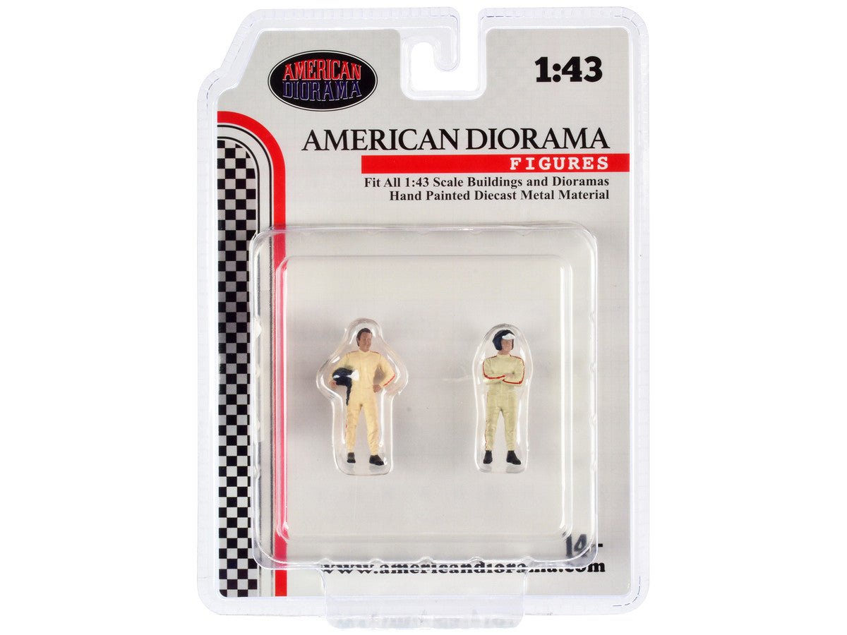 "Racing Legends" 60's Set of 2 Diecast Figures for 1/43 Scale Models by American Diorama LuxuryLifeWay Online Store