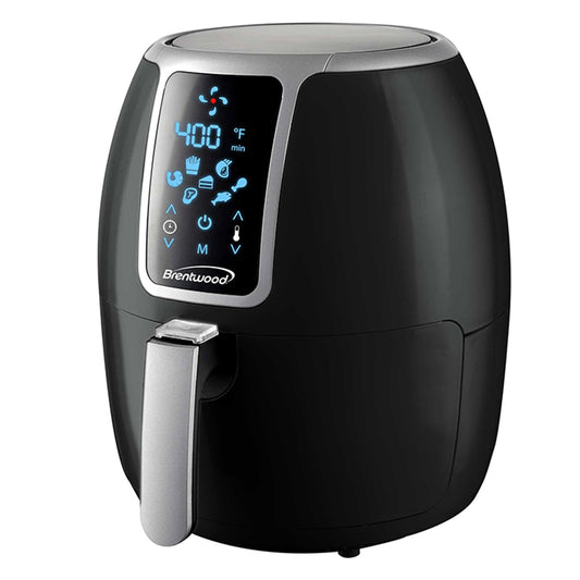 Brentwood Small 1400 Watt 4 Quart Electric Digital Air Fryer with Temperature Control in Black LuxuryLifeWay Online Store