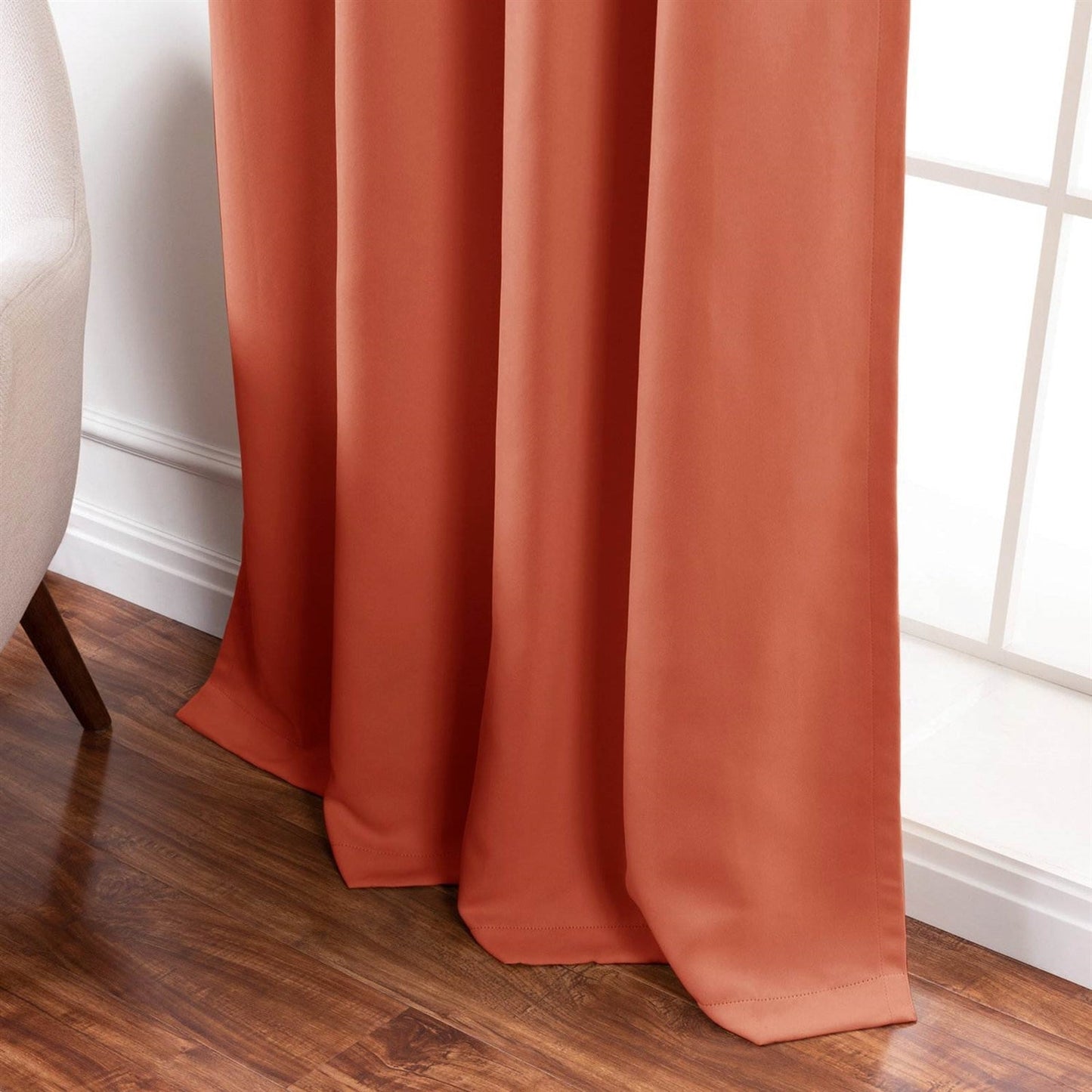 52 x 84 inch Solid Orange Apricot Thermal Blackout Curtain Panels - Set of 2 LuxuryLifeWay Online Store