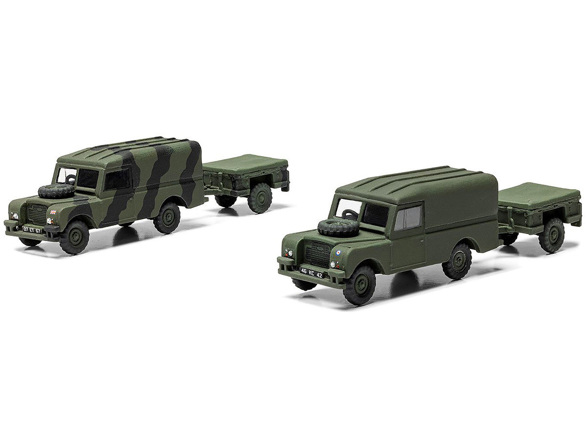 Level 2 Model Kit Land Rover LWB (Hard Top) Truck and Trailer with 2 Scheme Options 1/76 Scale Plastic Model Kit by Airfix LuxuryLifeWay Online Store