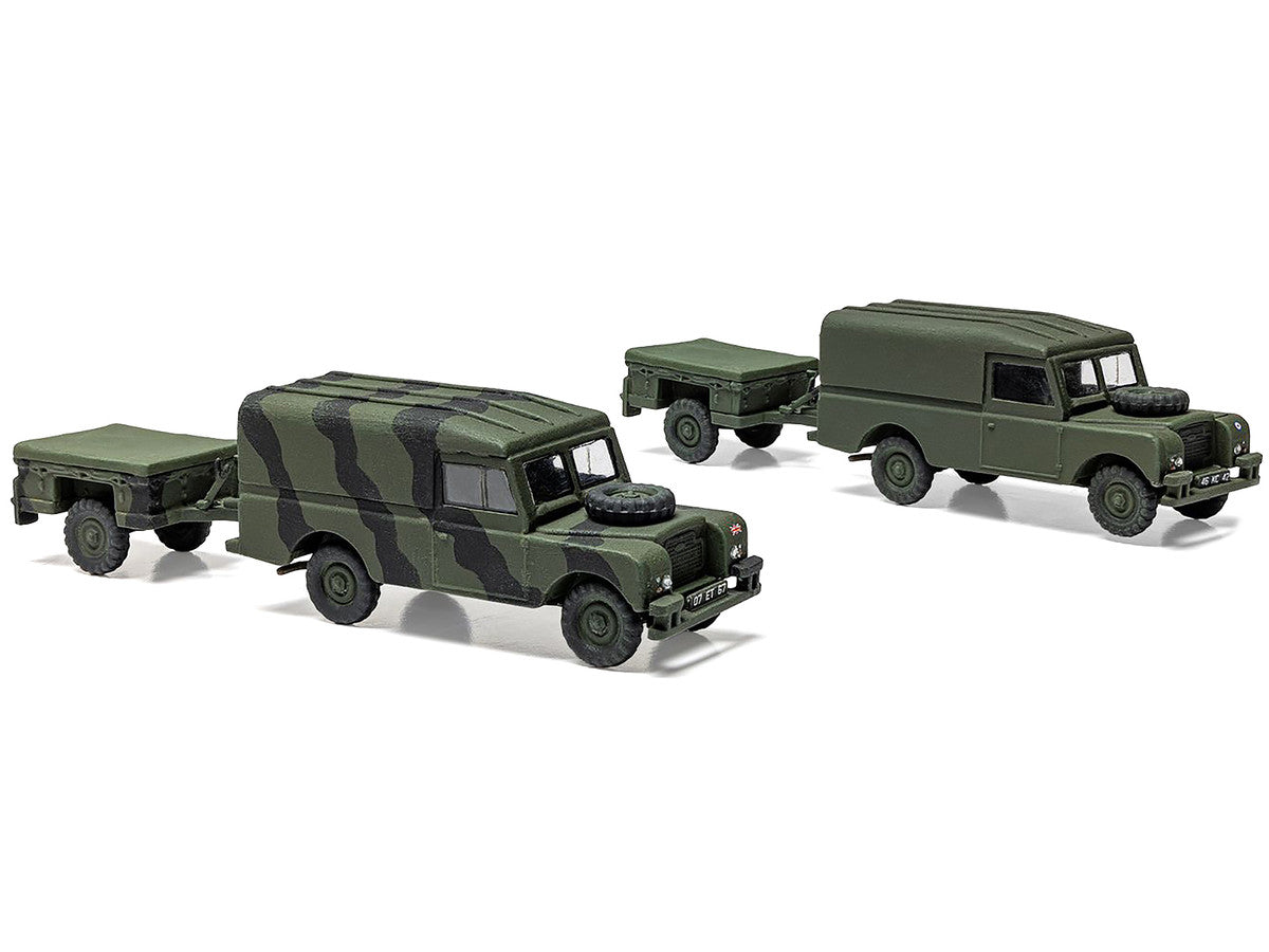 Level 2 Model Kit Land Rover LWB (Hard Top) Truck and Trailer with 2 Scheme Options 1/76 Scale Plastic Model Kit by Airfix LuxuryLifeWay Online Store