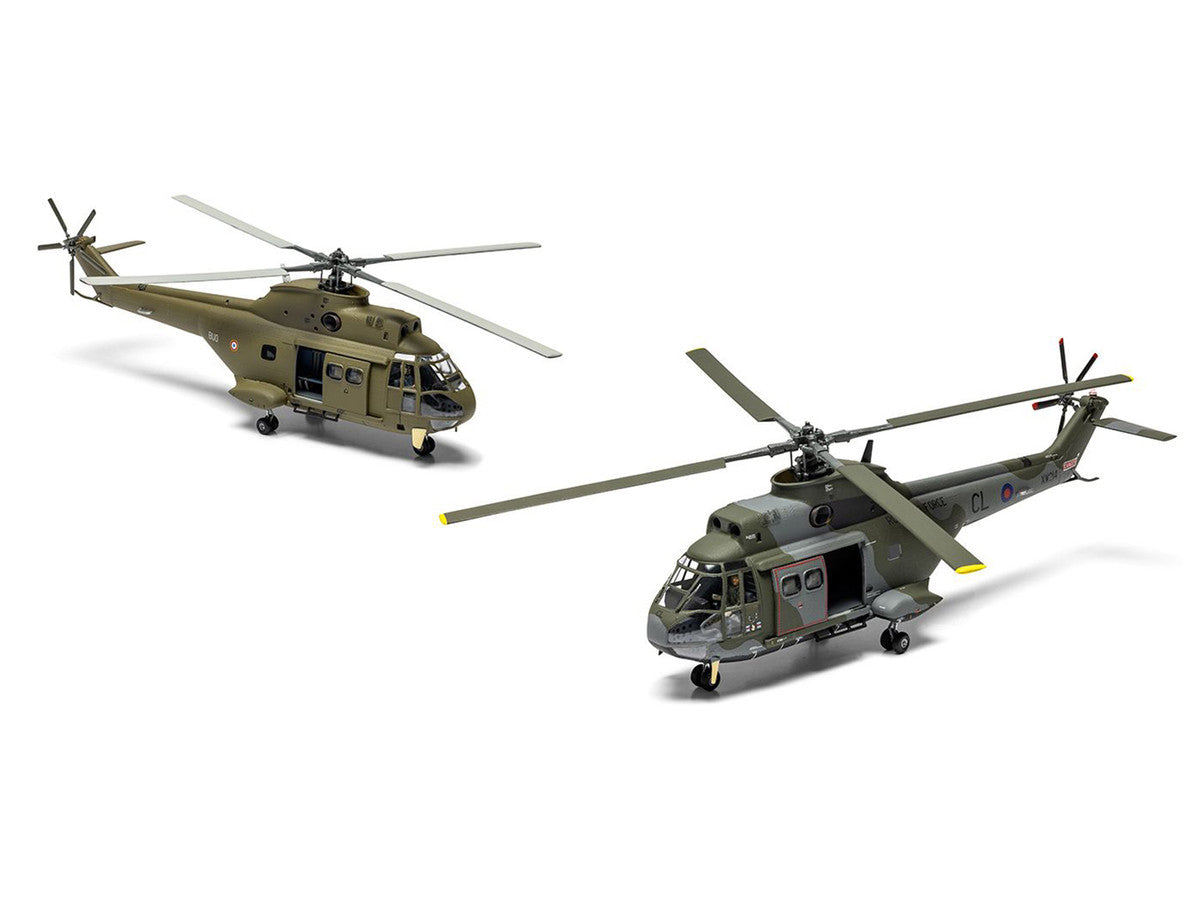 Level 2 Model Kit Westland Puma HC.1 Helicopter with 2 Scheme Options 1/72 Plastic Model Kit by Airfix LuxuryLifeWay Online Store