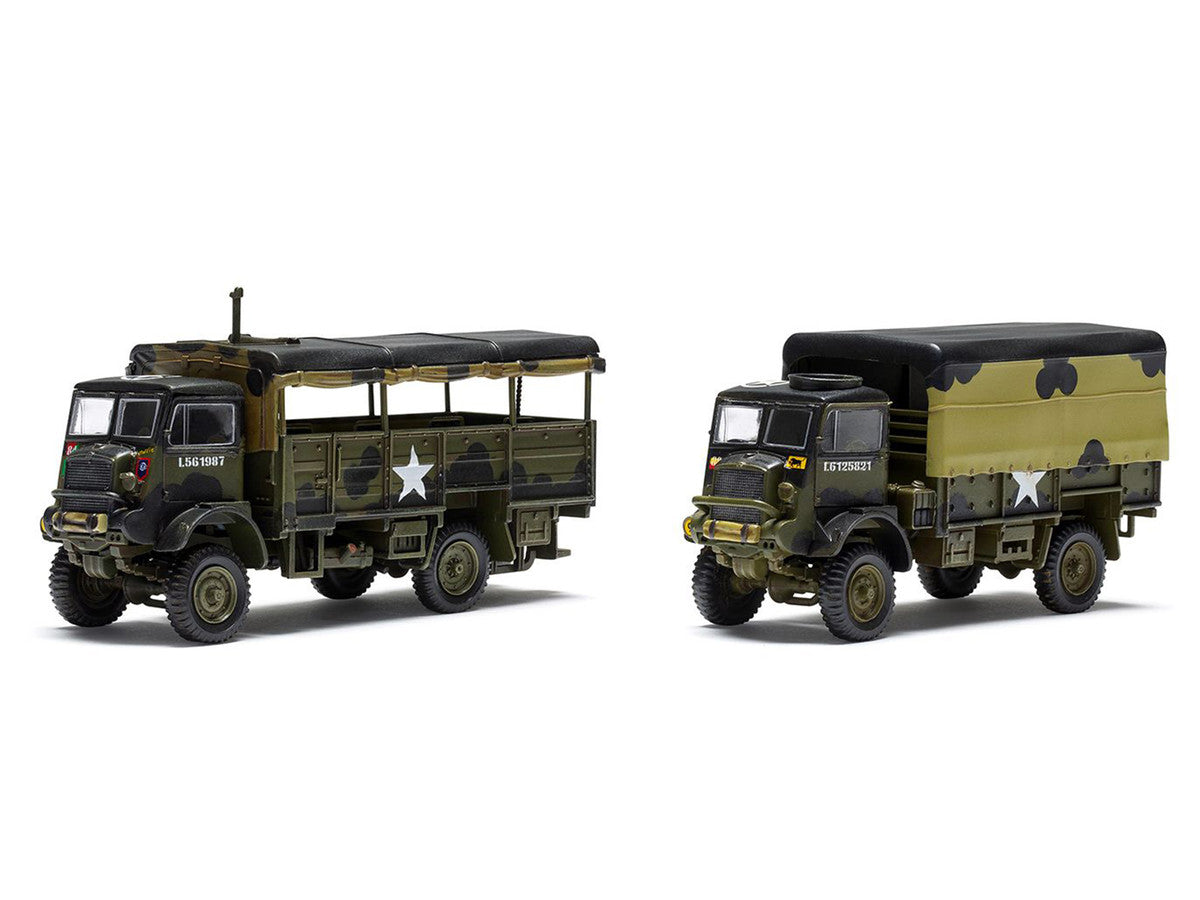 Level 2 Model Kit WWII 3-Ton General Service and Troop Trucks 1/76 Plastic Model Kit by Airfix LuxuryLifeWay Online Store