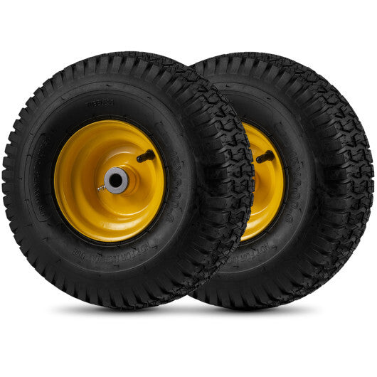 15 x 6.00-6 Tubeless Tires and Wheels 2 Pack 4 PR Tires-Yellow LuxuryLifeWay Online Store